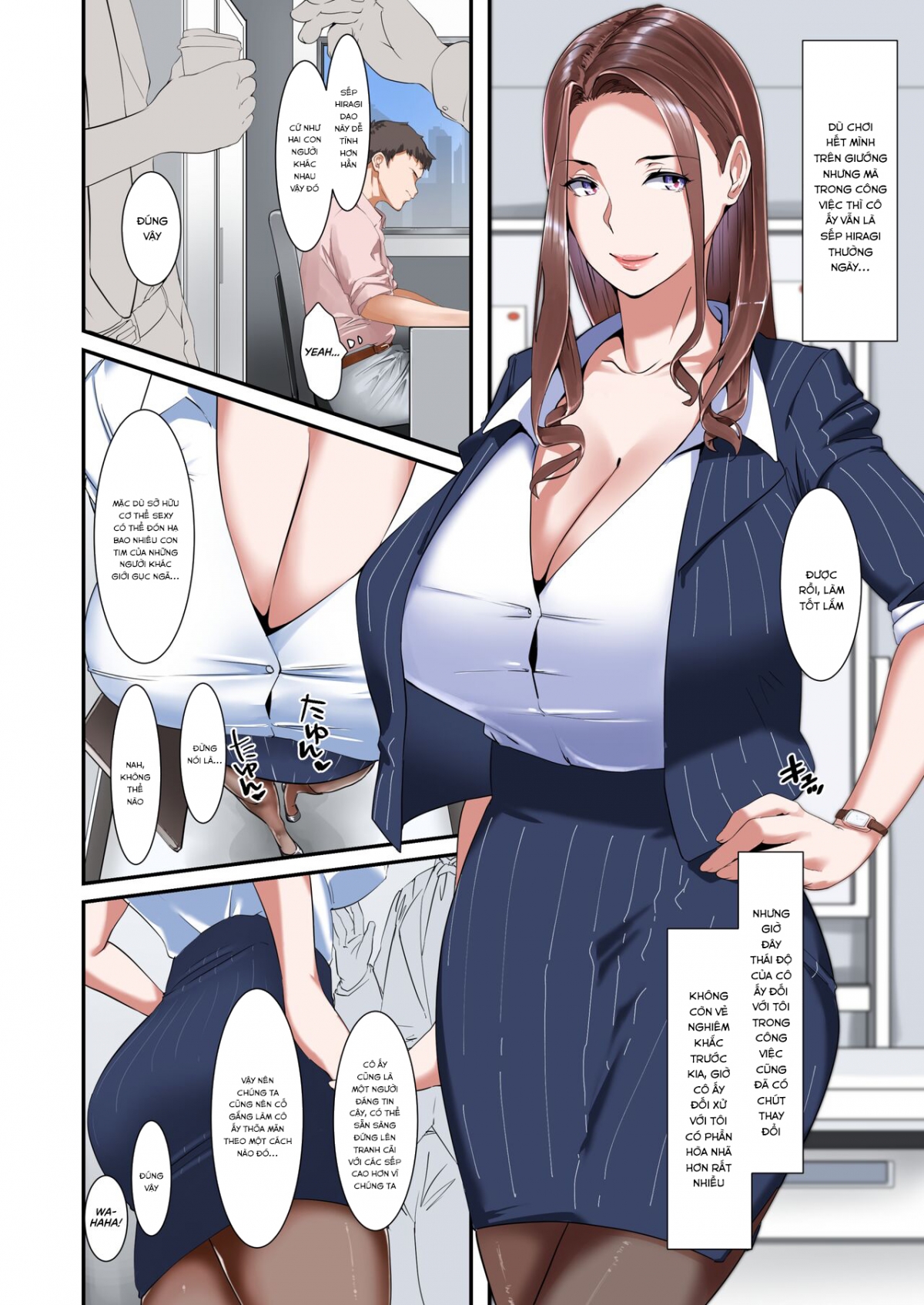 A Boss With Slutty Tits Who Gives Naughty Services in the Company's Relaxation Room Oneshot - Page 23