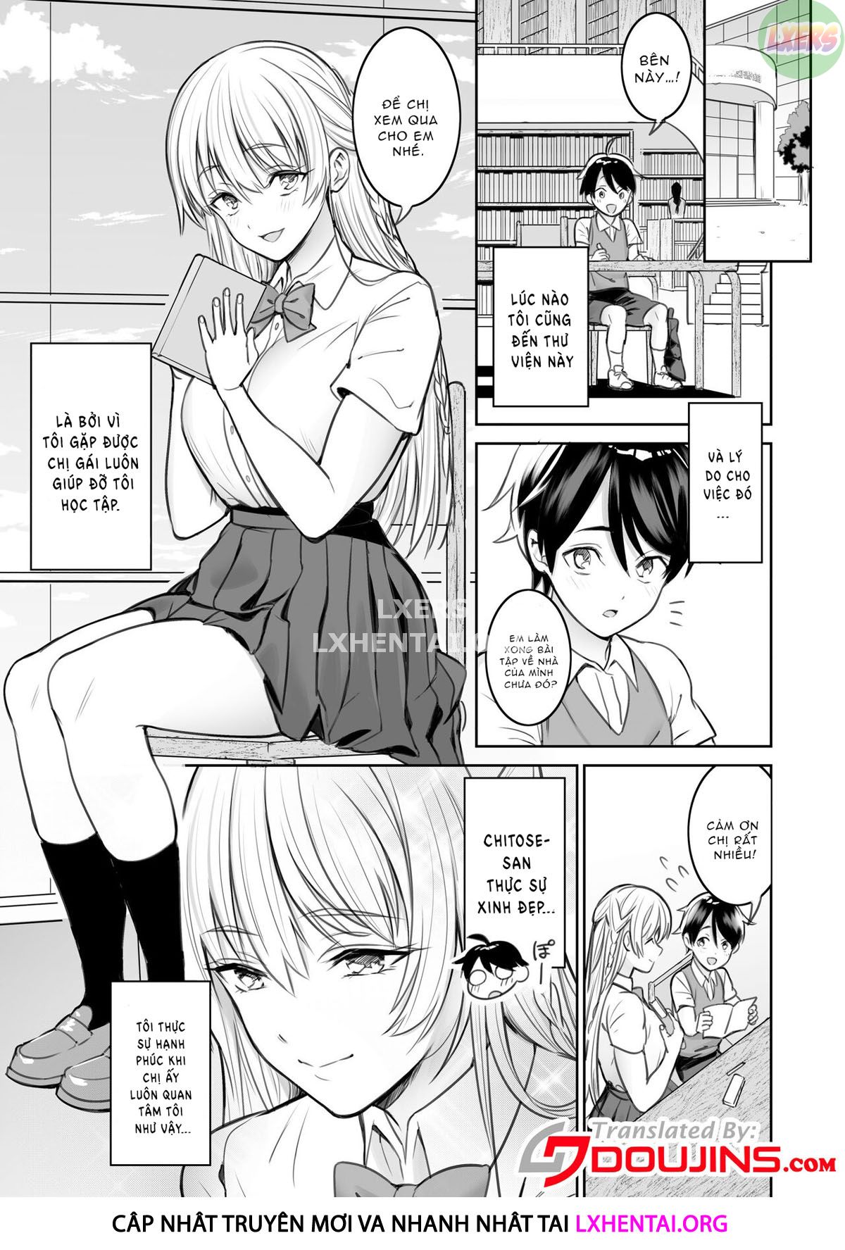 A Story About the Lewd Things the Onee-San I Met at the Library Does to Me Oneshot - Page 6