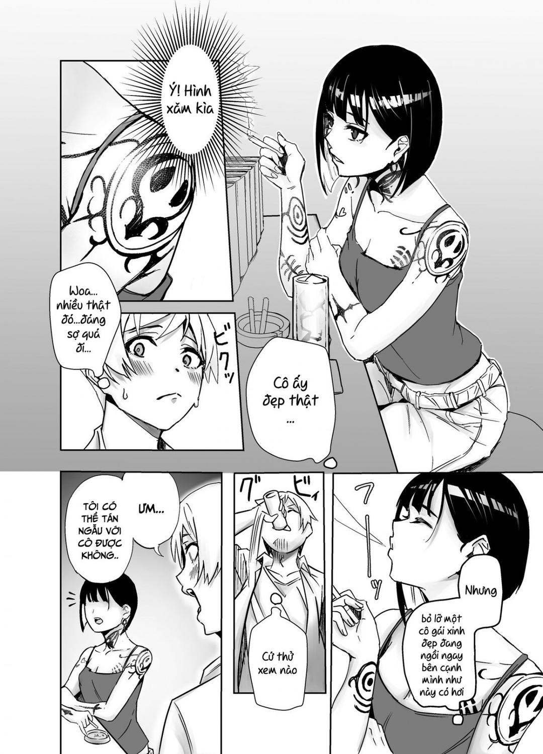 Bar de Deatta Zenshin Tattoo no Onee-san to Icha Love Ecchi Oneshot - Page 4