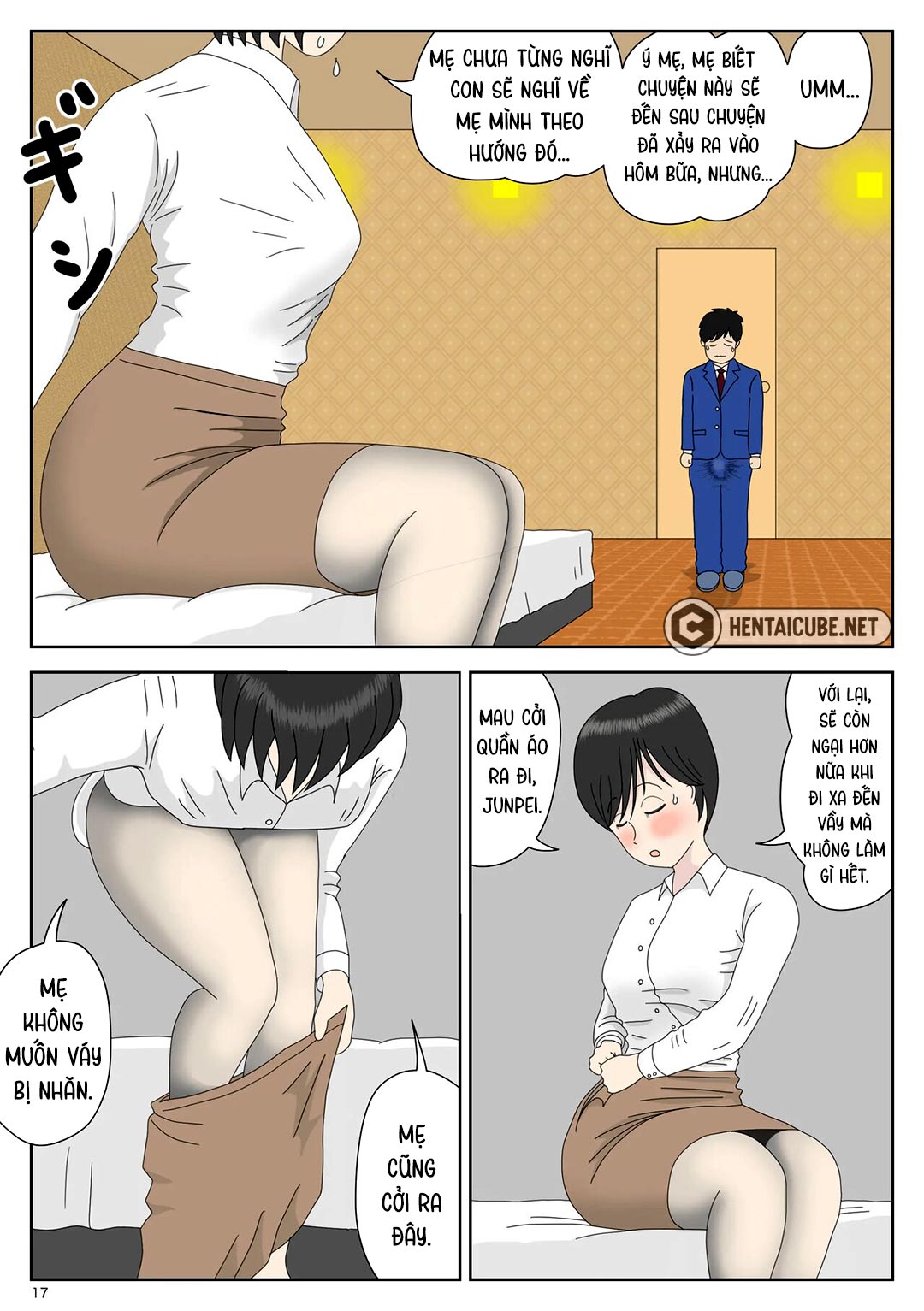 Bị mẹ phát hiện đang rình trộm thủ dâm Ch. 01 - Page 17