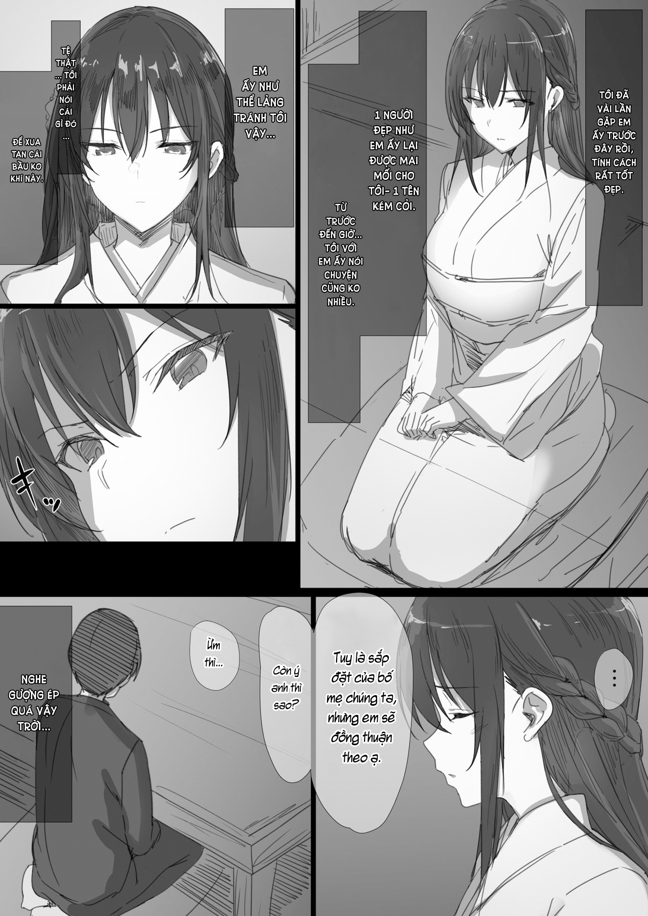 Ki ga Tsuyoi Seiso na Hitozuma Reijou ga Netorareru made no Ichibu Shijuu Chap 1: Ngày em và anh làm vợ chồng. - Page 4