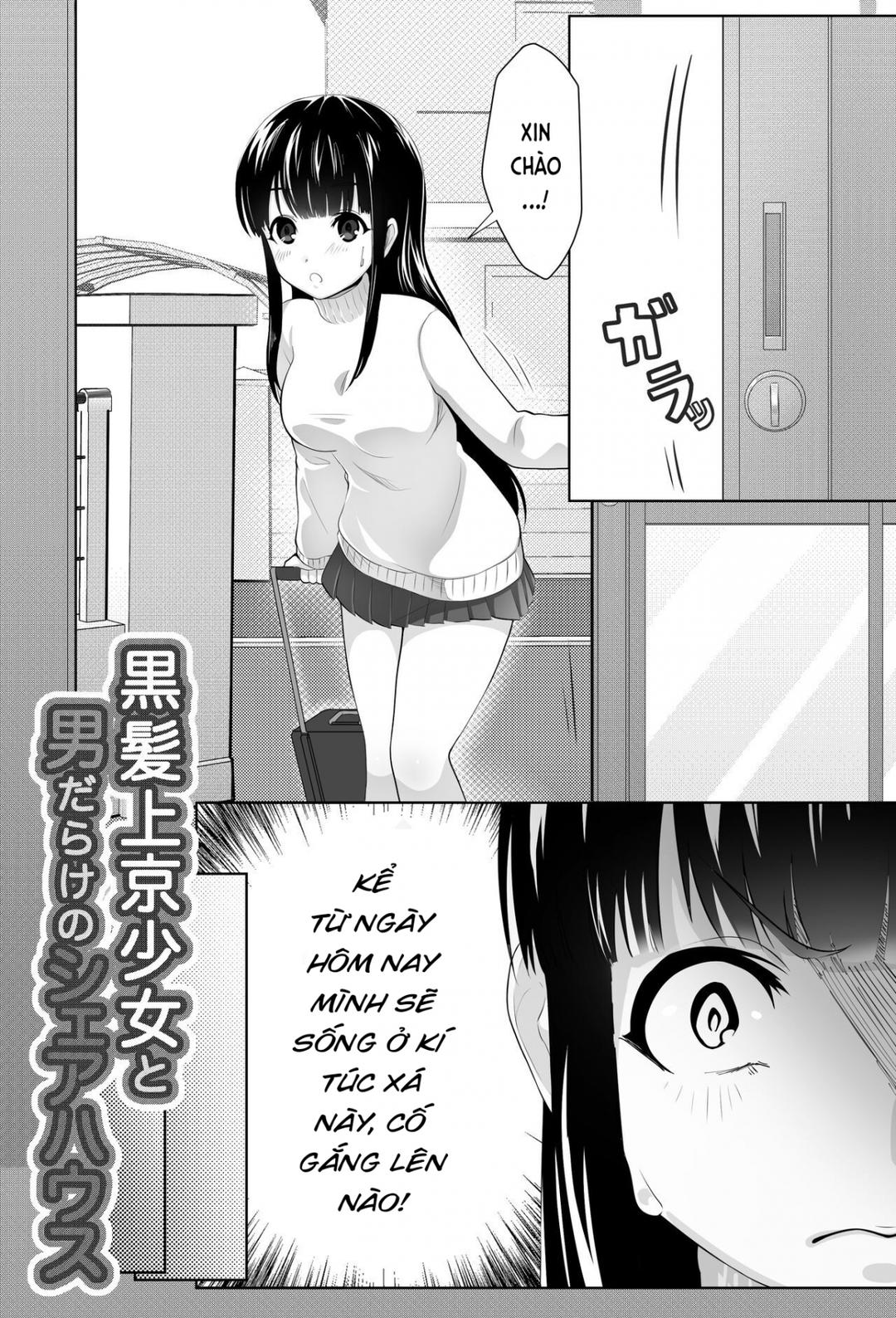 Kurokami Joukyou Shoujo to Otoko darake no Sharehouse Oneshot - Page 4