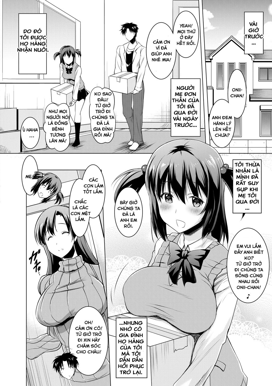 Kyonyuu Oyako no Shita to Shikyuu ni Renzoku Shasei Chap 1 - Page 4