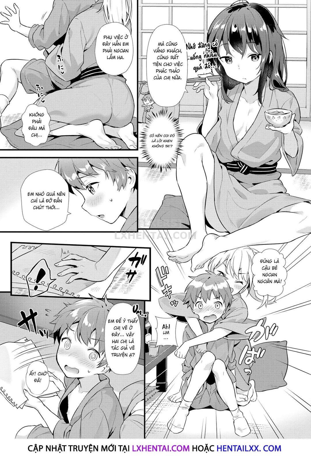 Mấy bà chị khách trọ suối nước nóng Oneshot - Page 4