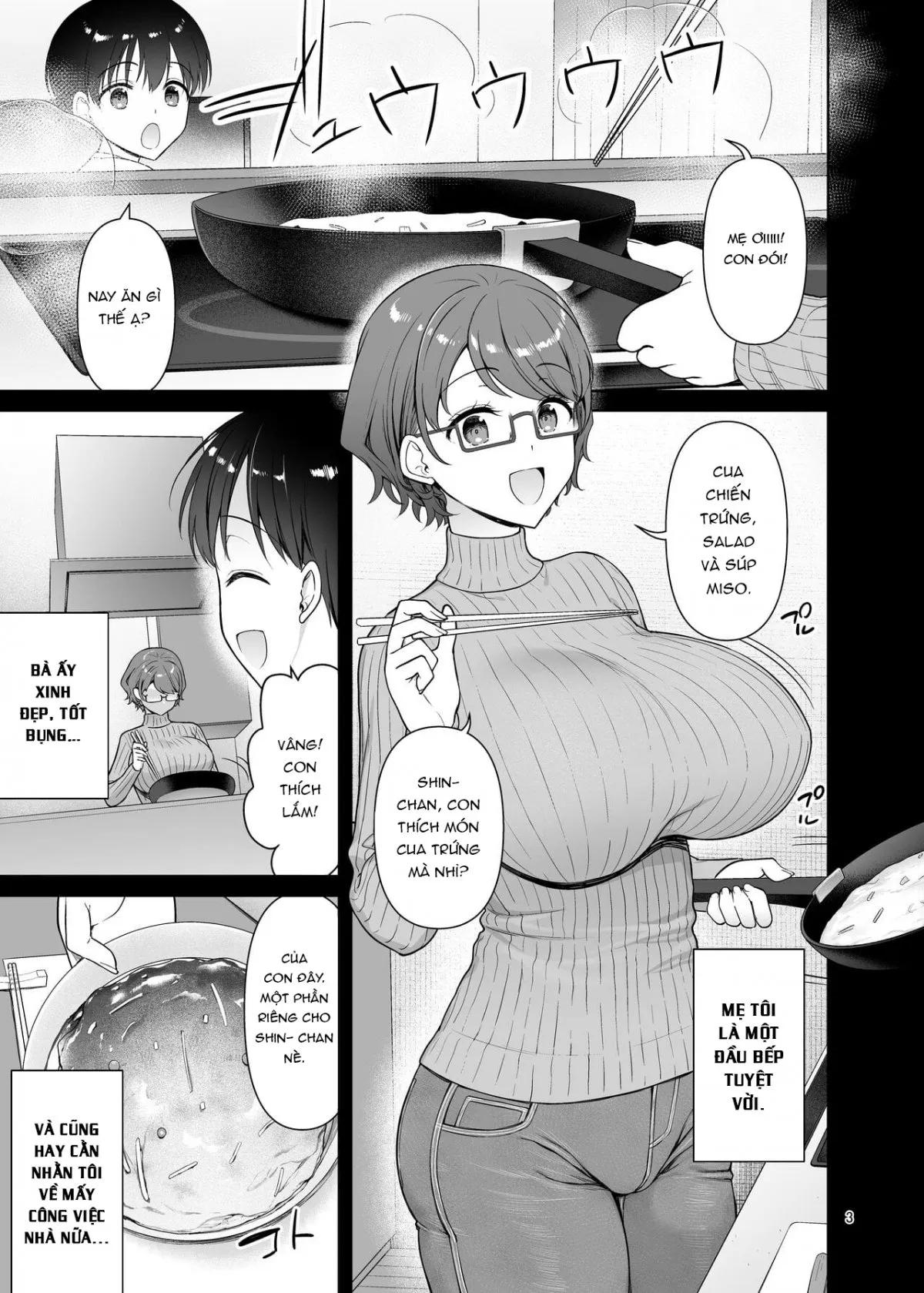 My Mom Turns Into a Slut for My Little Brother, and Him Alone Oneshot - Page 3