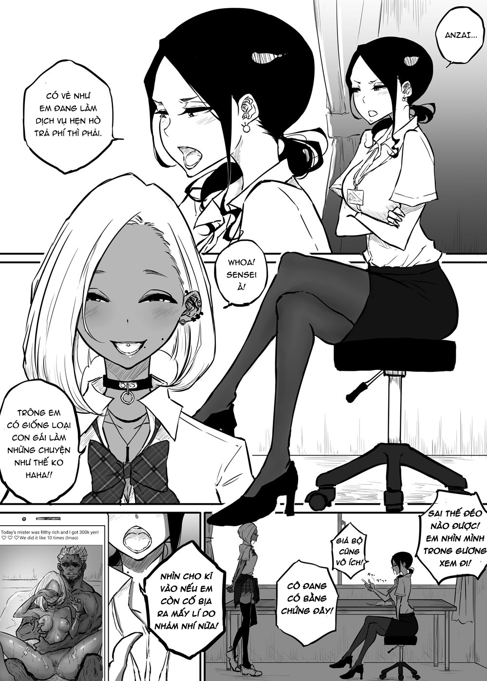 The Story of a Strict Teacher Who Got Fucked by Her Gyaru Bitch Student Chap 1 - Page 4