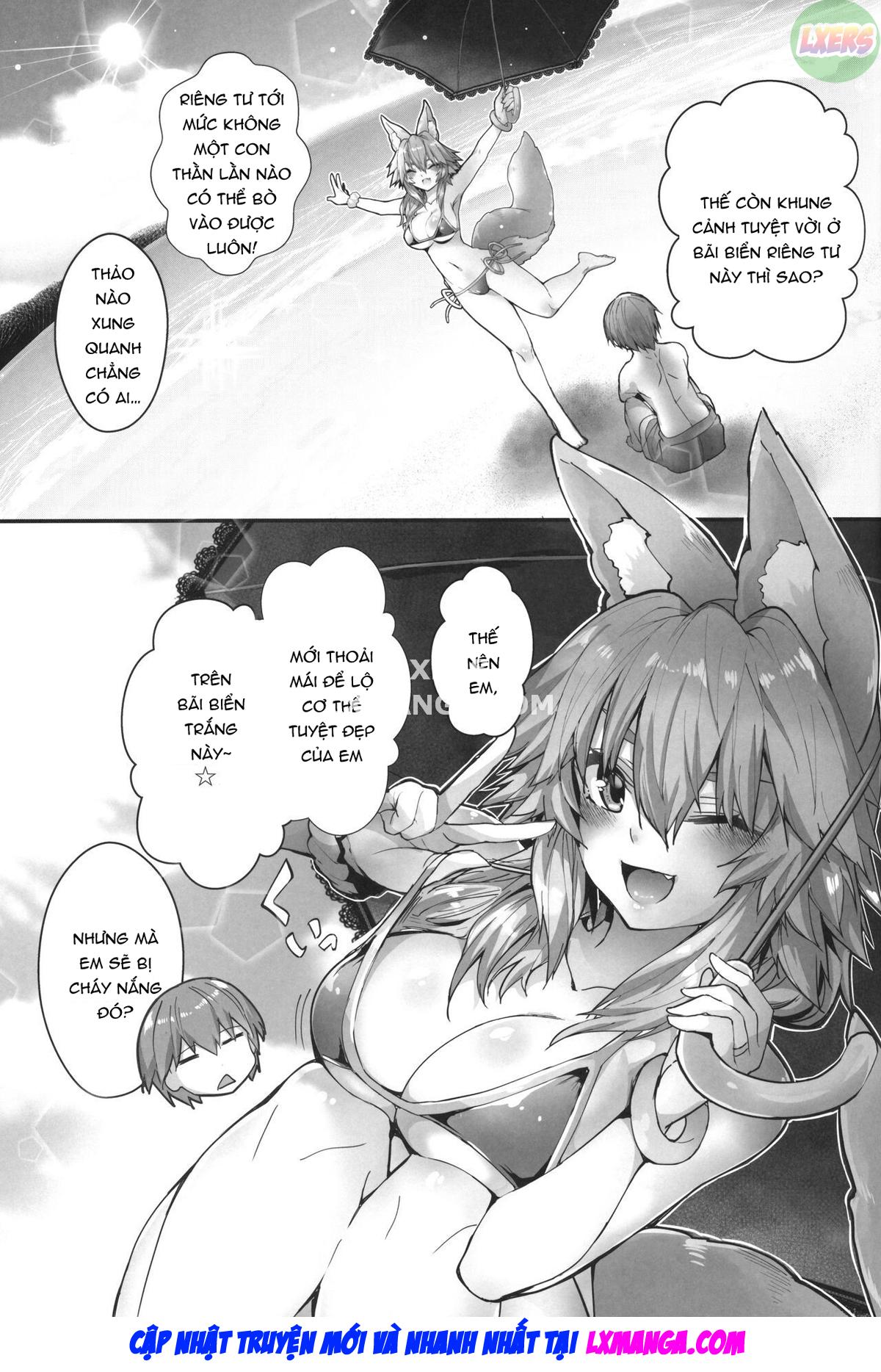 The Sun! The Beach! Beachside Tamamo-chan Oneshot - Page 7