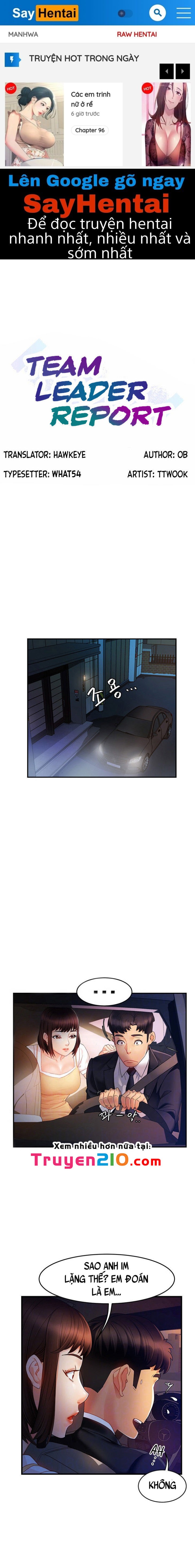 Thưa trưởng nhóm, báo cáo đây ! Chapter 10 - Page 1