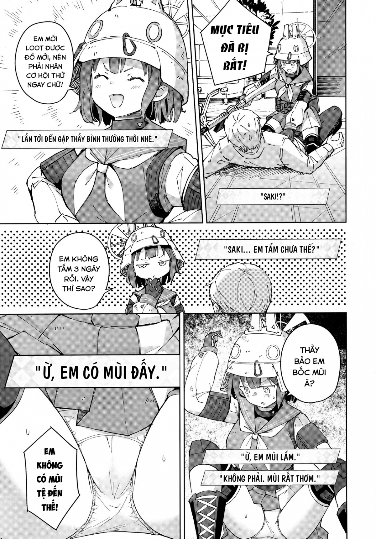 Tôi nứng sau khi ngửi mùi của Saki. (Blue Archive) Oneshot - Page 9