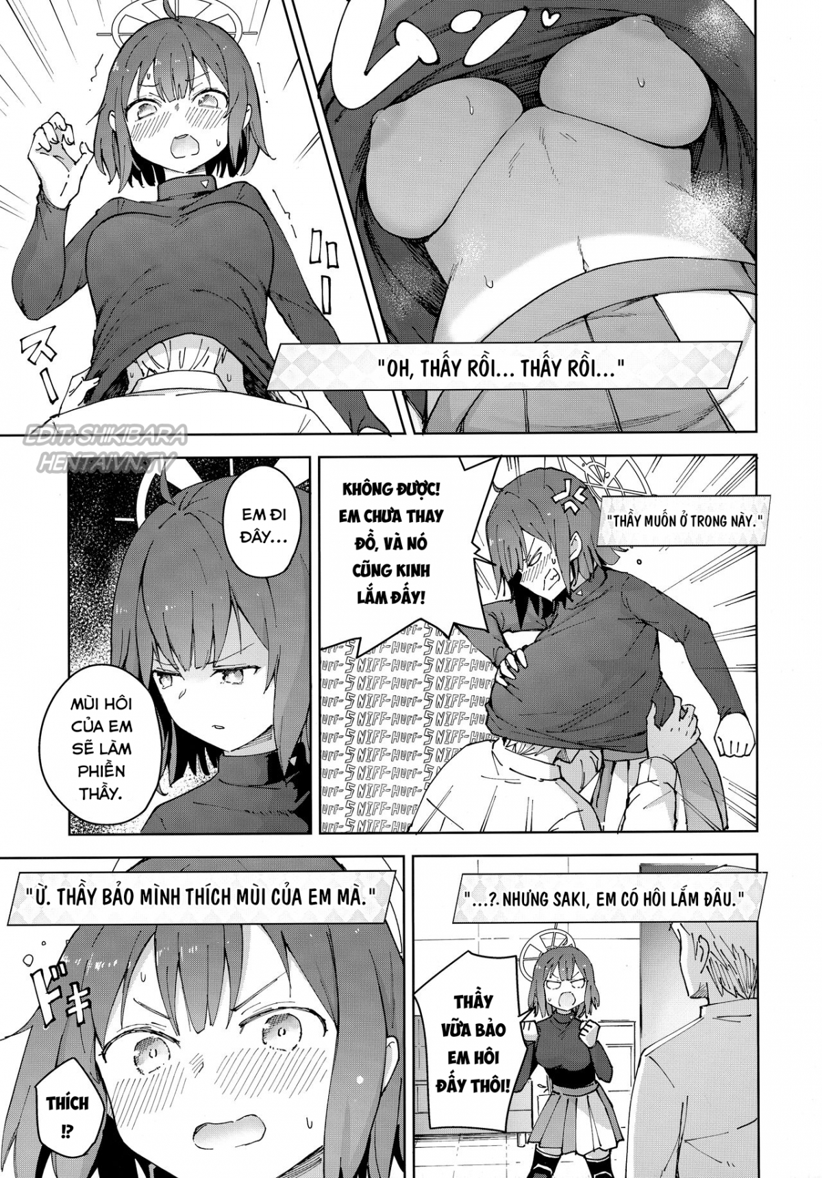 Tôi nứng sau khi ngửi mùi của Saki. (Blue Archive) Oneshot - Page 13