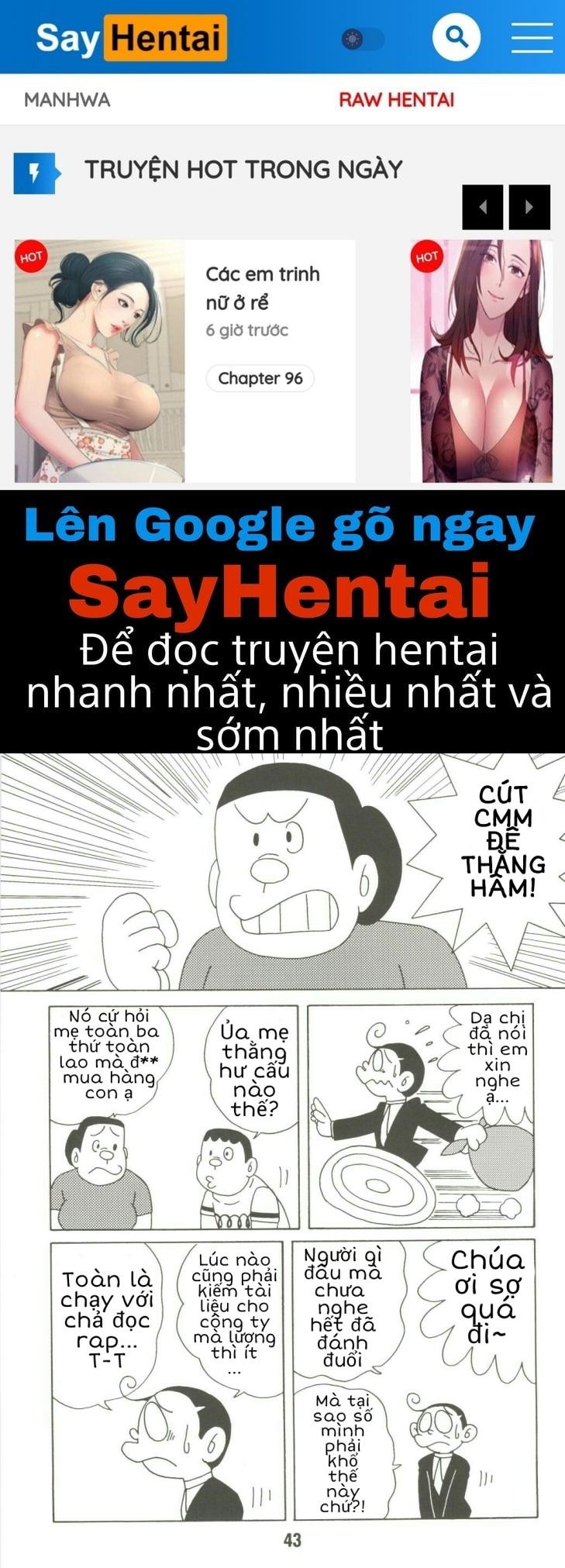 Tuyển Tập Doraemon Doujinshi 18+ Chap 39: Mẹ Xuka và chàng báo chí - Page 1